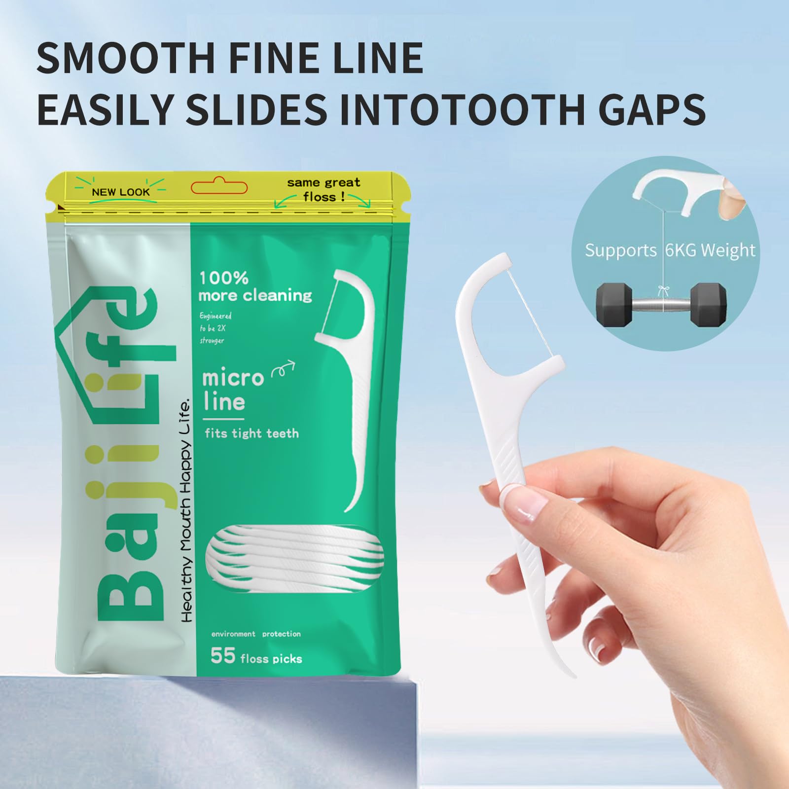 Durable floss picks for adults and children