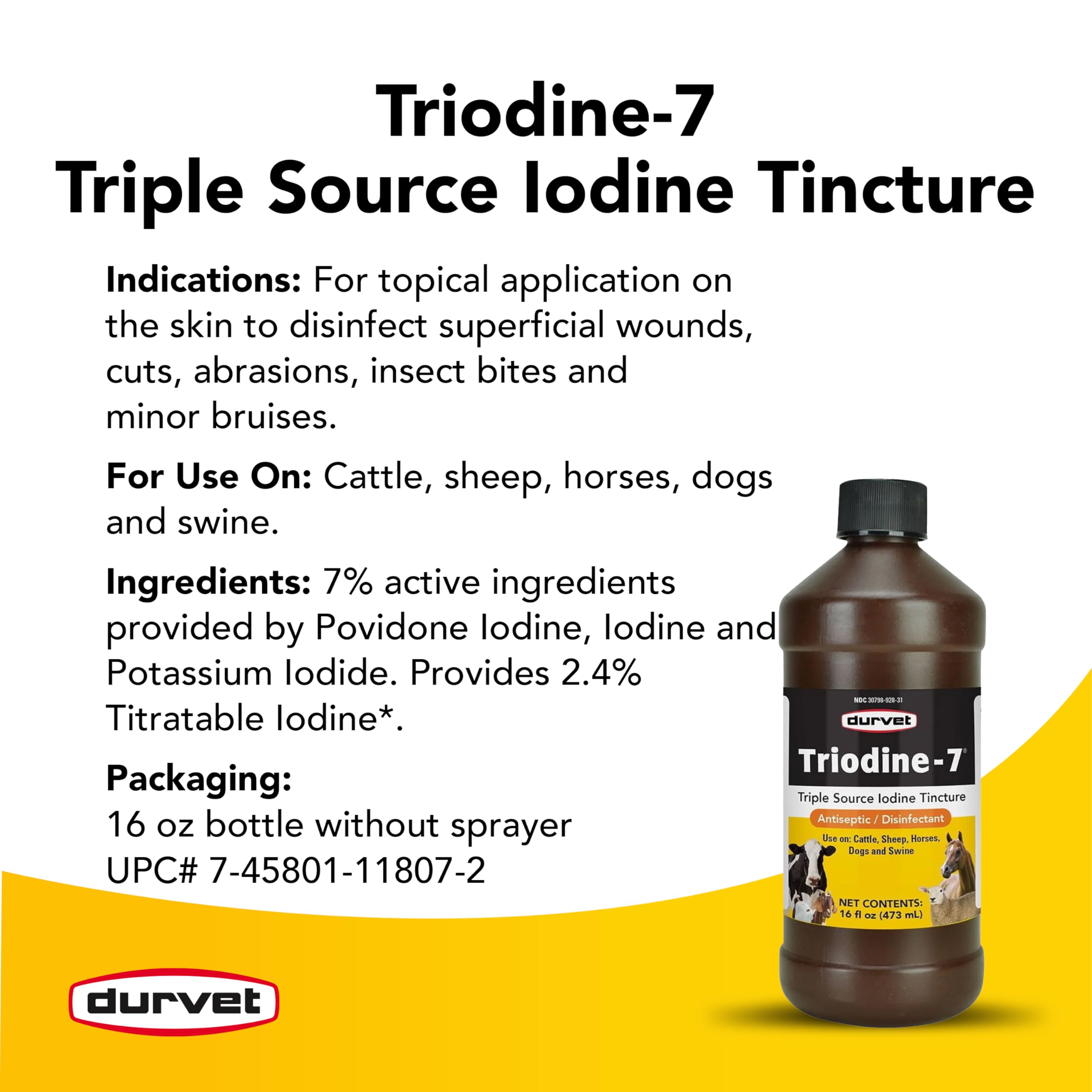 Durvet Triodine-7-16 Ounce antiseptic disinfectant product image