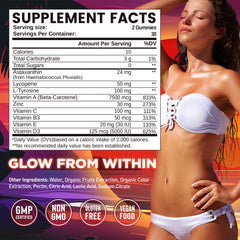 Close-up of orange-flavored tanning gummies