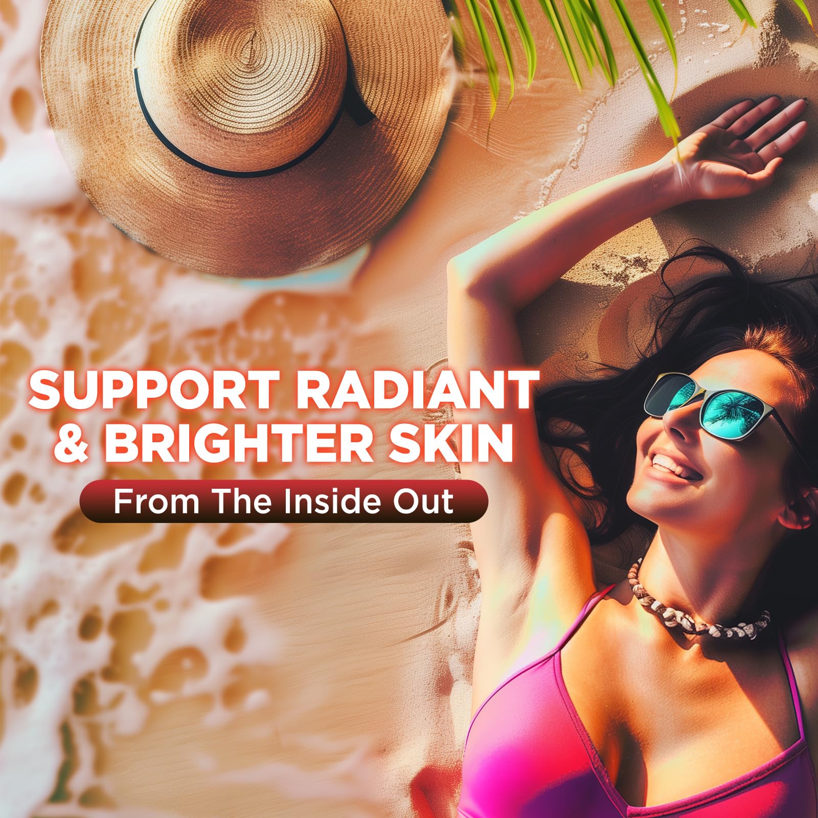 Sugar-free vegan tanning gummies texture close-up