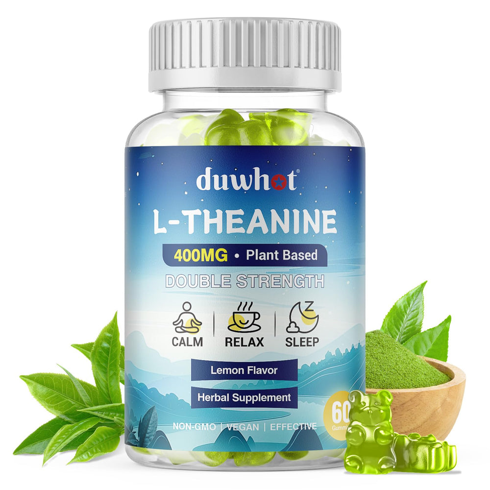 Hero image of duwhot L-Theanine Gummies 400mg Lemon flavor box