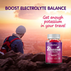 Adult men and women taking potassium citrate gummies