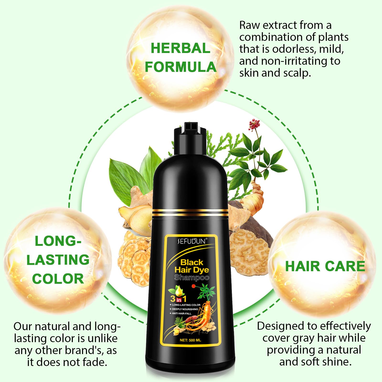 Dvoevivh gift-pack featuring 3-in-1 hair color solution for gray hair