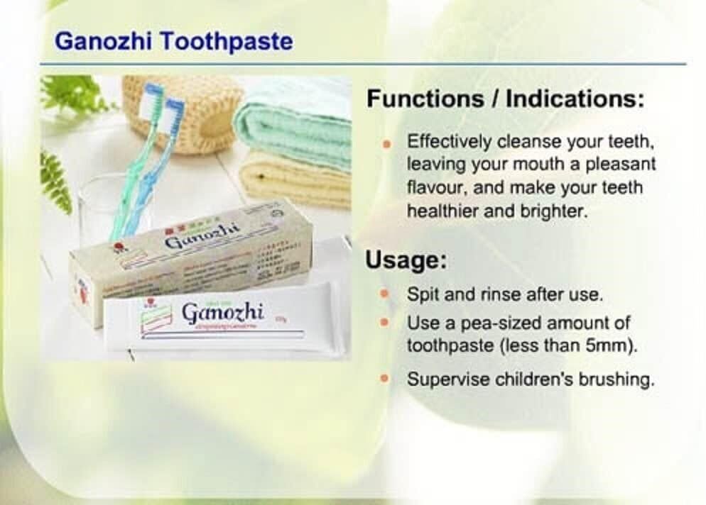 Outer packaging for the DXN Ganozhi toothpaste