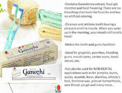 Side view of the DXN Ganozhi toothpaste packaging