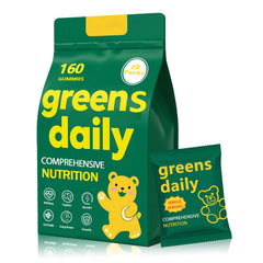 DYDUON Greens Gummies packaging shown on shelf for easy daily greens