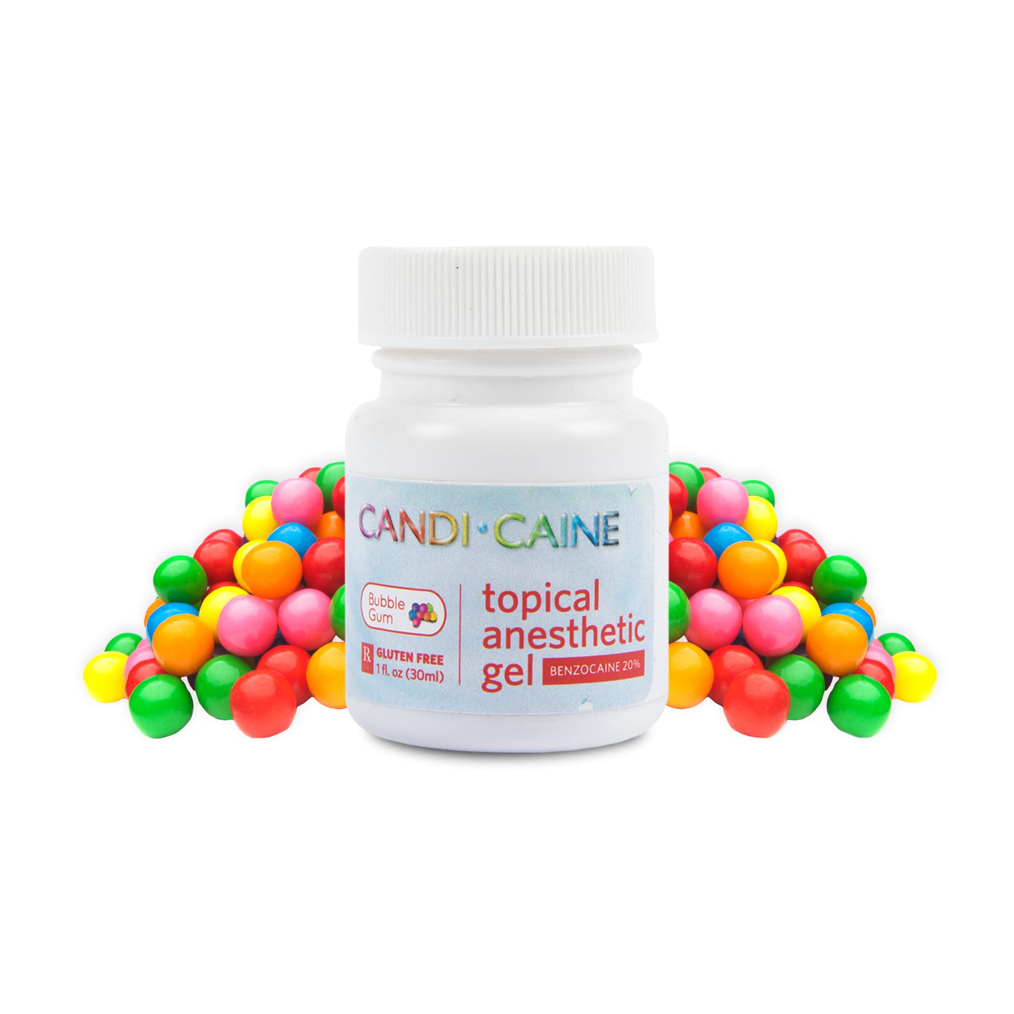 Dynamic Dental Candi Caine 1 oz Bubble Gum Flavor bottle