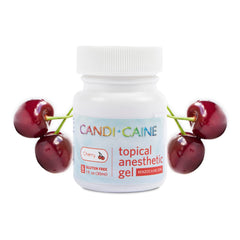 Front view of Dynamic Dental Candi Caine 1 oz Cherry Flavor