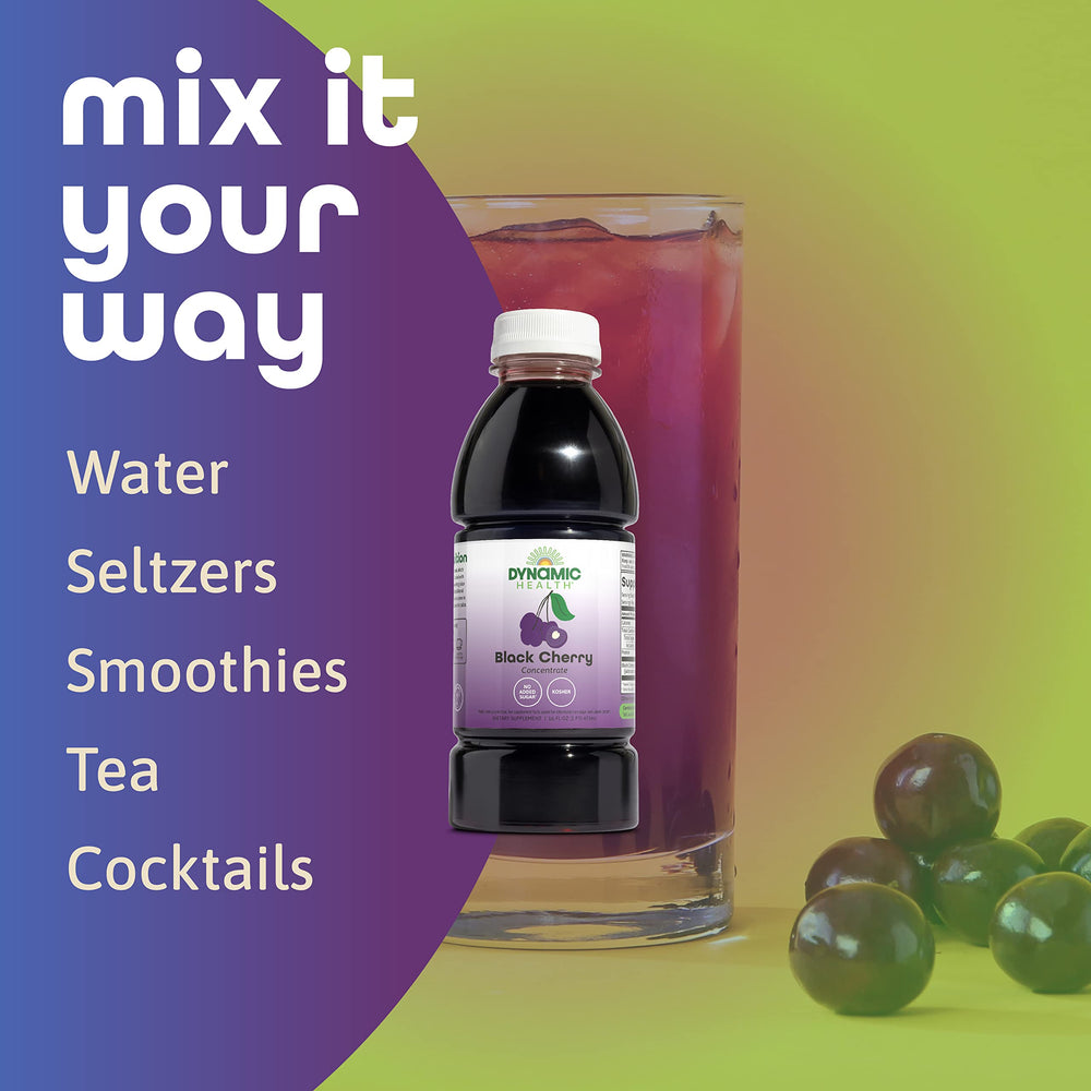 Smoothie made with Dynamic Health Black Cherry Juice Concentrate