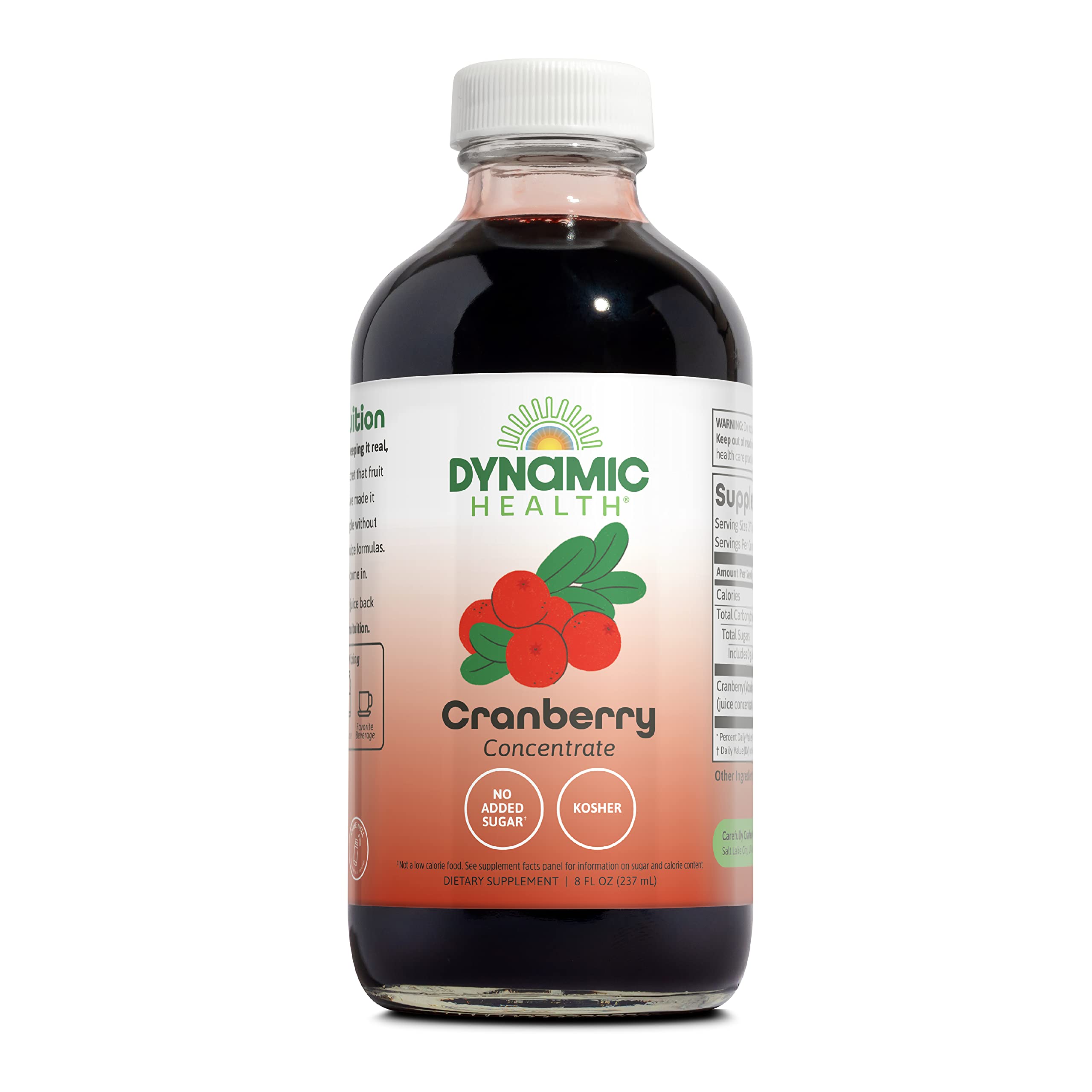 Dynamic Health Cranberry Juice Concentrate bottle label