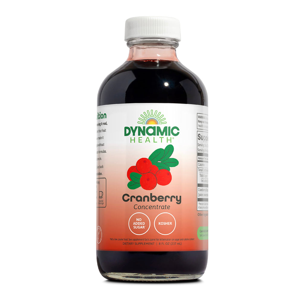 Dynamic Health Cranberry Juice Concentrate bottle label