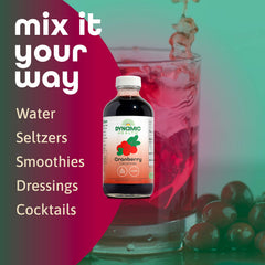 Pouring Dynamic Health Cranberry Juice Concentrate into glass