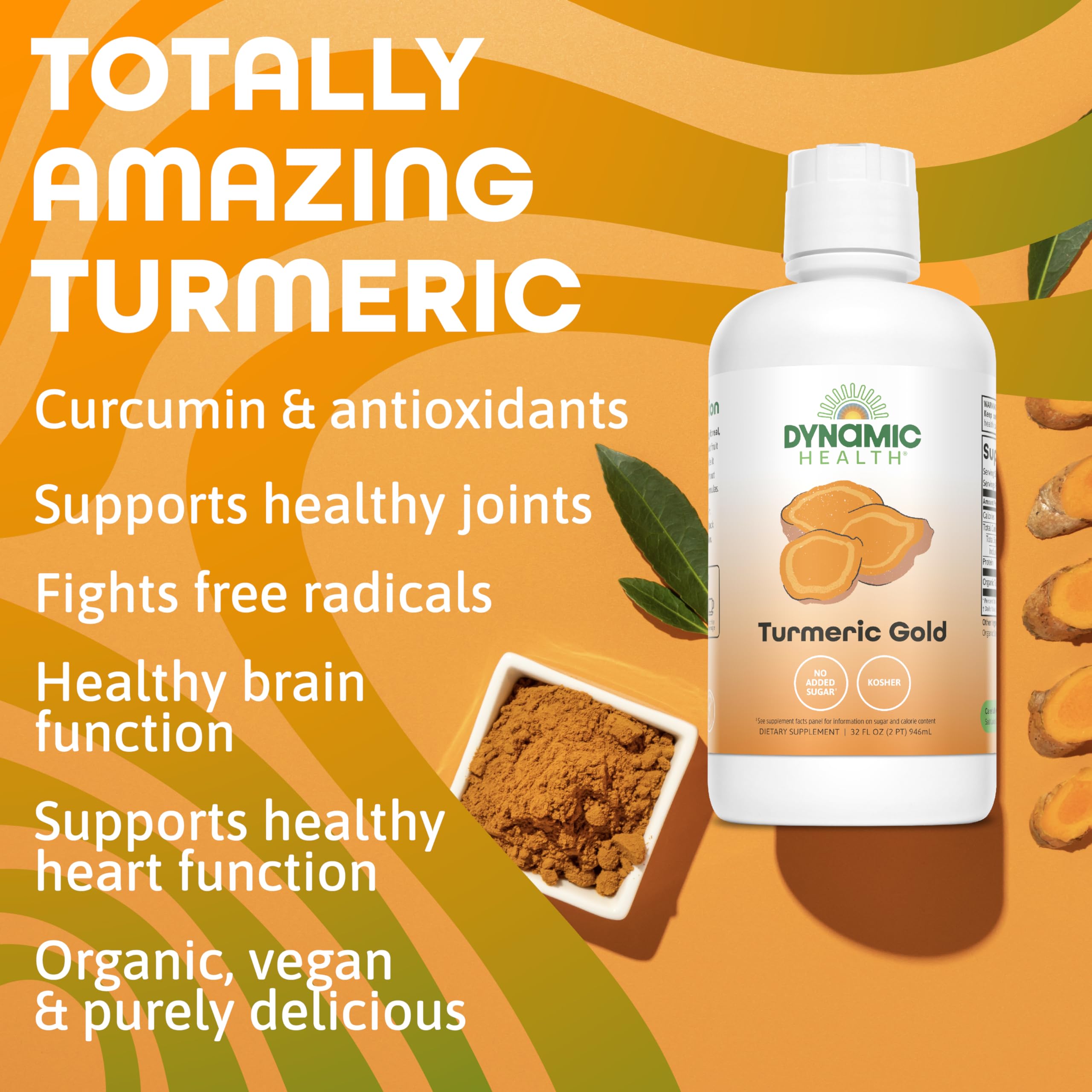 Nutrition facts for Turmeric Gold 32 oz
