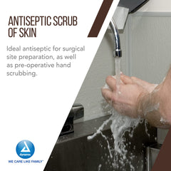 Front view of Dynarex Povidone-Iodine Scrub Solution 16 oz bottle