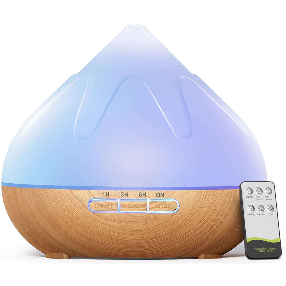 Dynooper 500ml essential oil diffuser in brown – front view