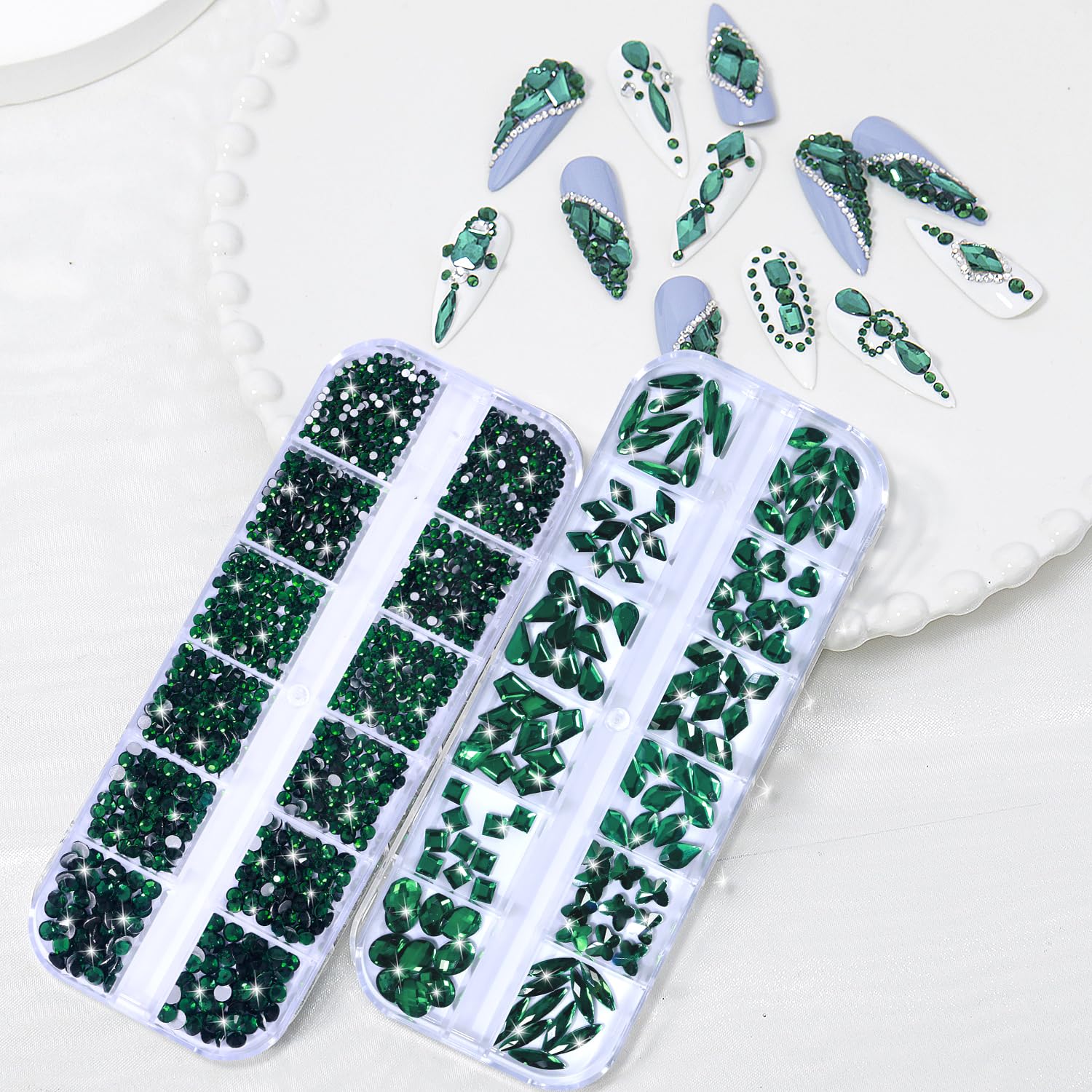 DZHILHMX varied sizes enable detailed 3D nail art designs.