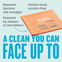 Glasses cloth stored in a case for travel