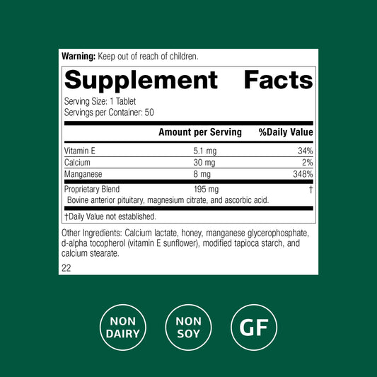 E-Manganese bottle on white background