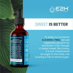 E2H drops on tongue setup for easy daily use