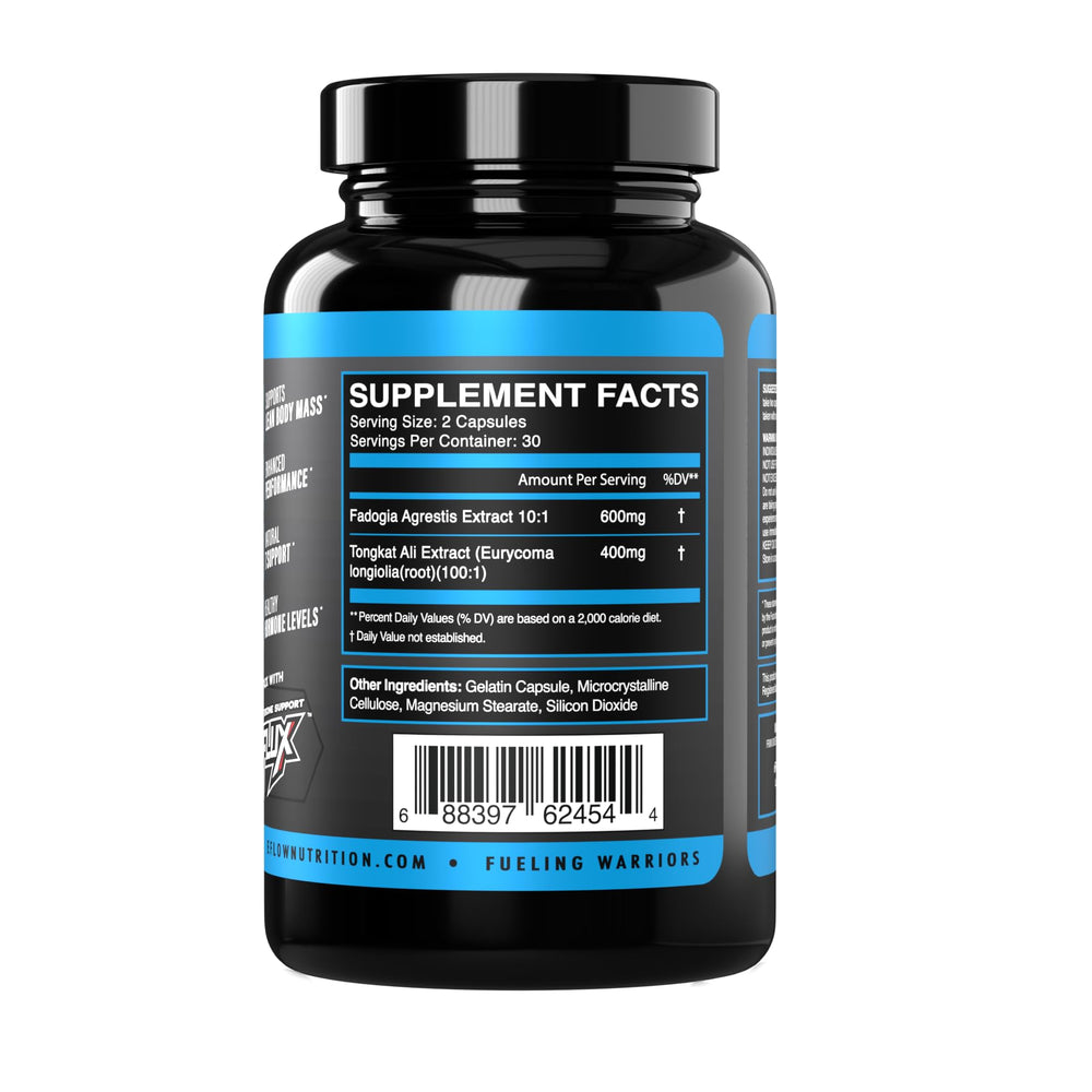 Product packaging and 60-capsule bottle