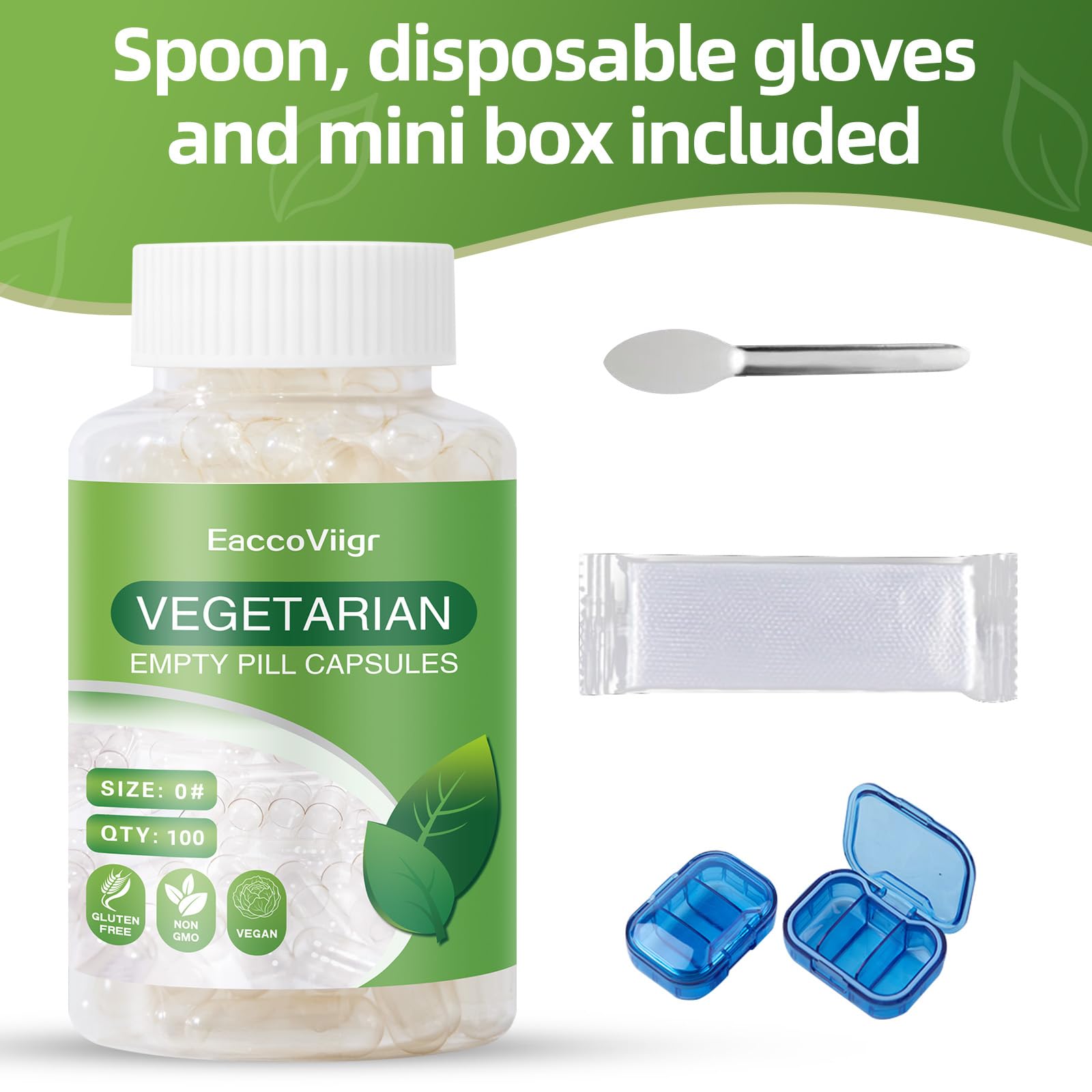 Capsule filling kit components for EaccoViigr empty capsules