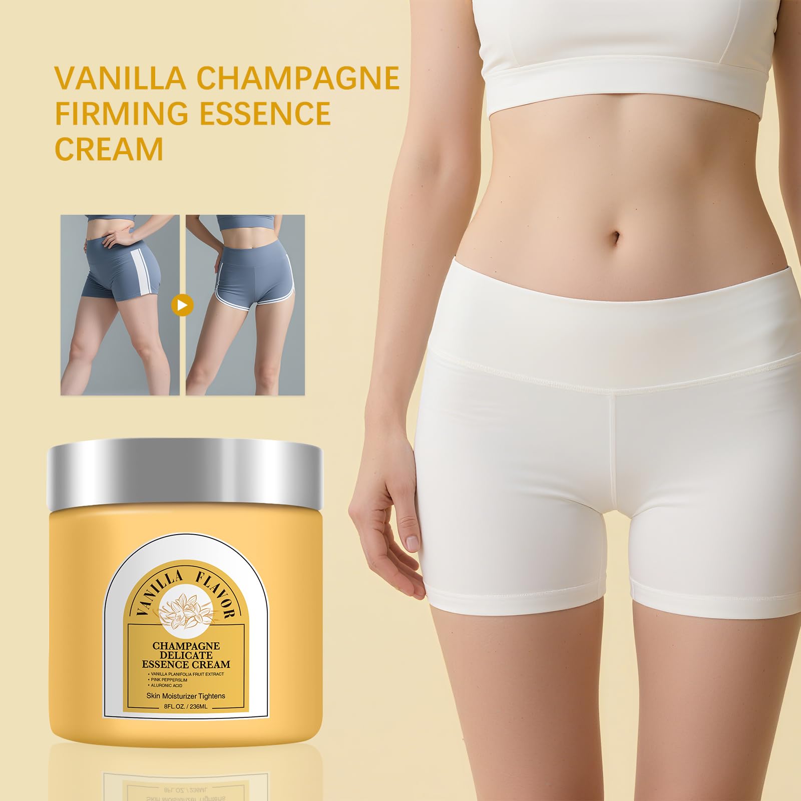 EAEVDJ Champagne Body Cream routine shot as part of care ritual.