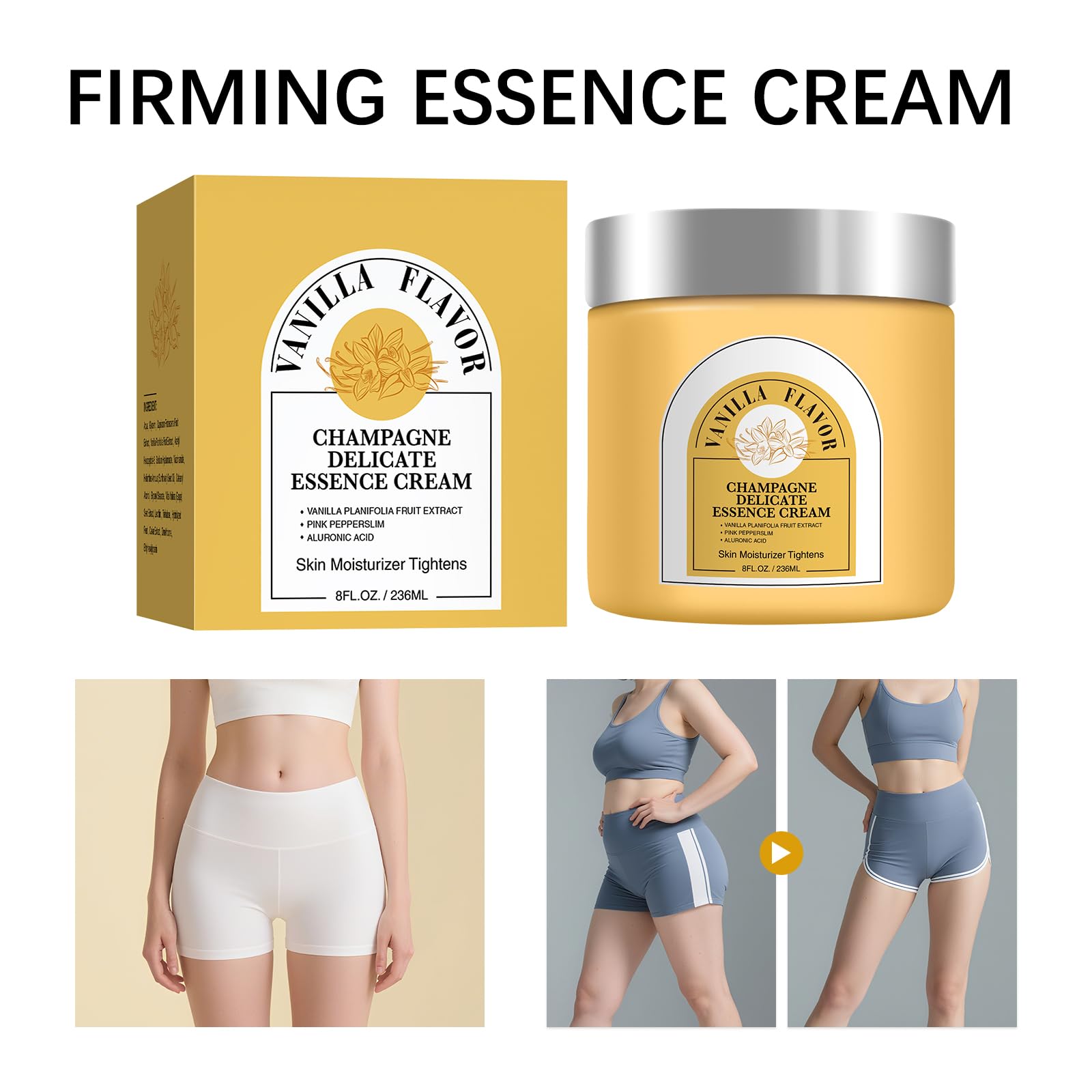 EAEVDJ Champagne Body Cream on arm during massage for lift feel.