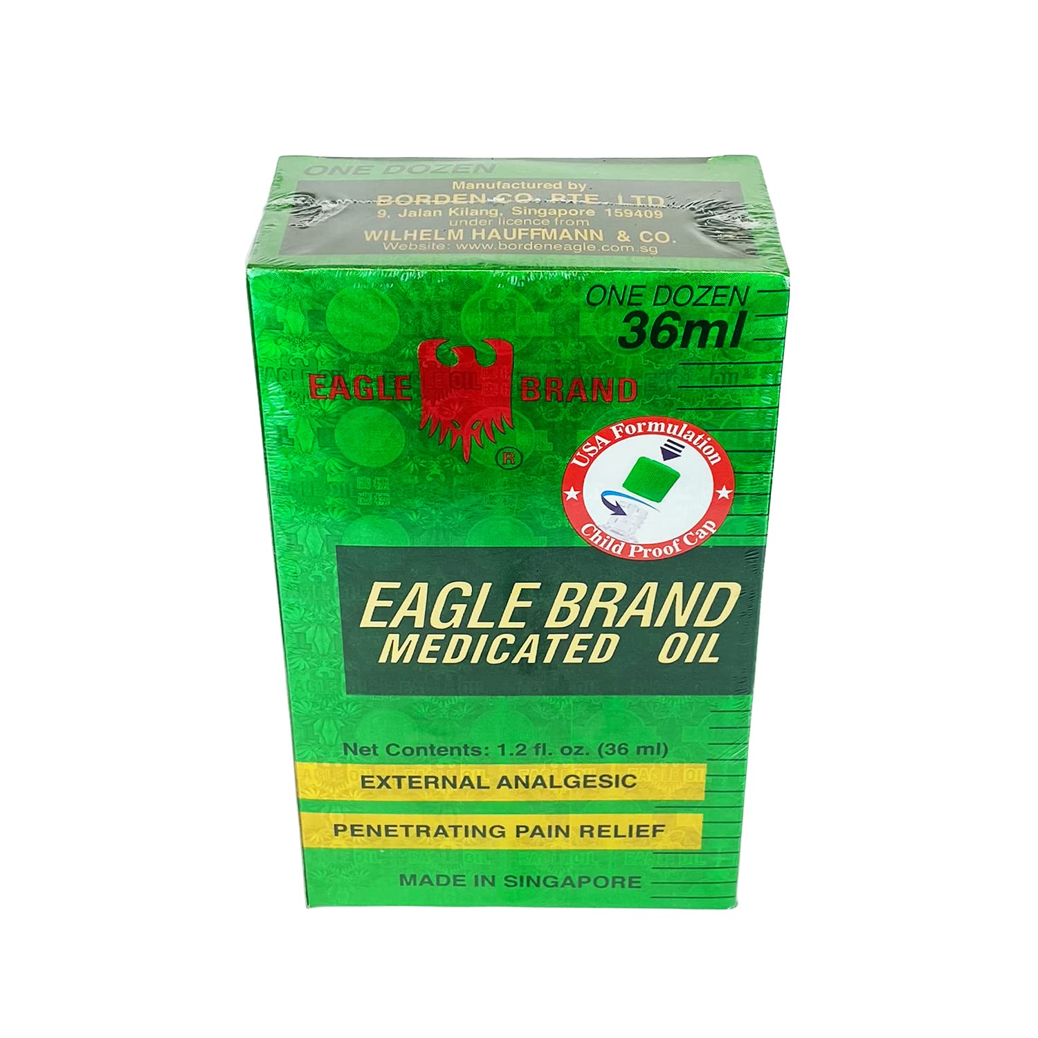 Eagle Brand medicated oil 12-pack packaging image