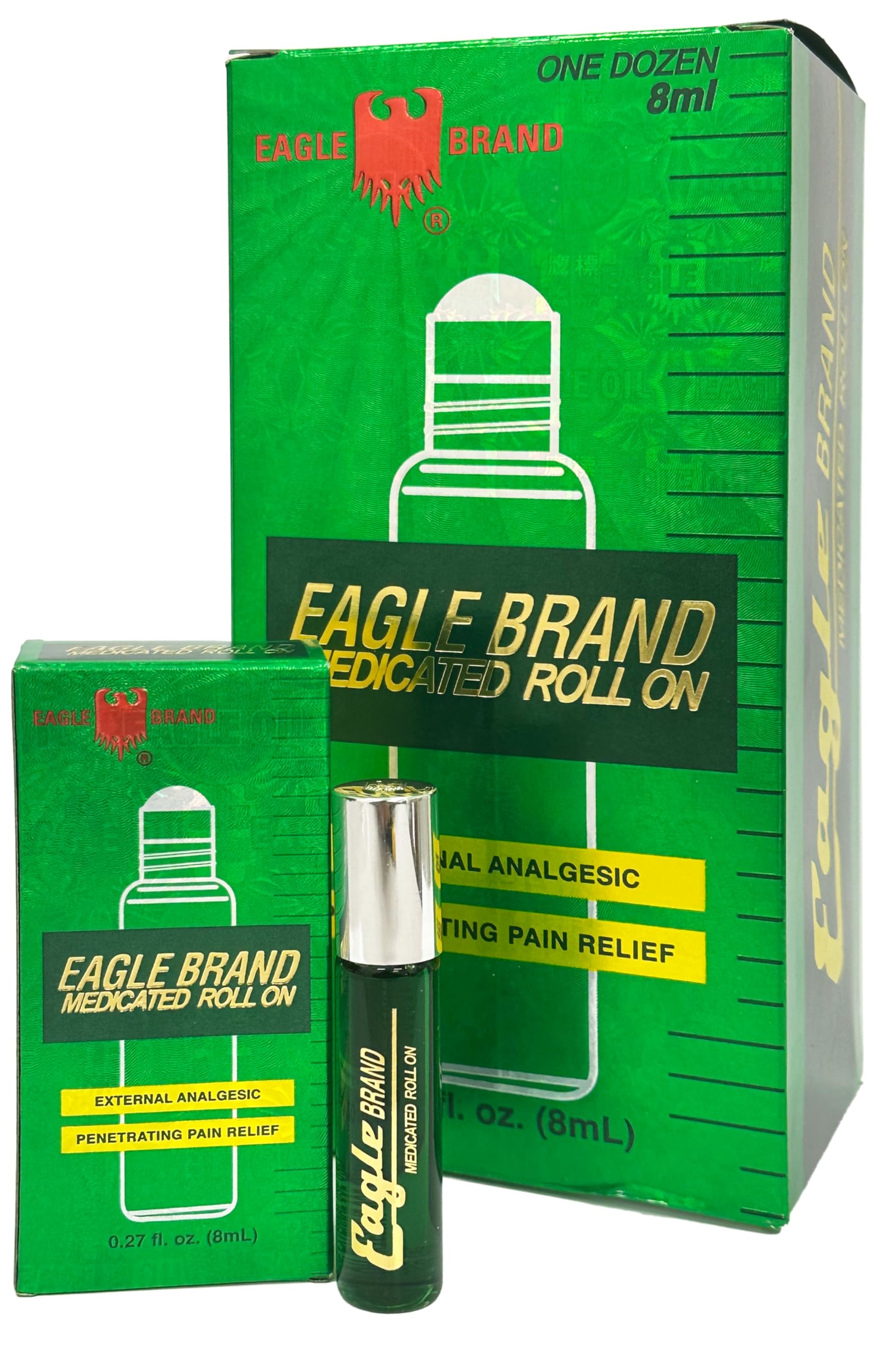Set of twelve Eagle Brand Medicated Oil Roll-On bottles