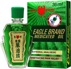Packaging label for Eagle Brand medicated oil