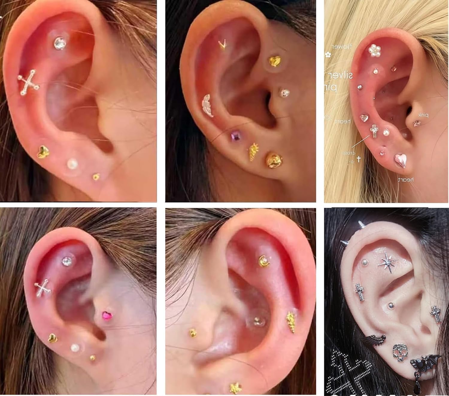 Bilingual ear acupoints chart – English & Chinese