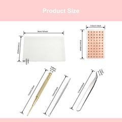 Ear seed needles and applicator tweezers