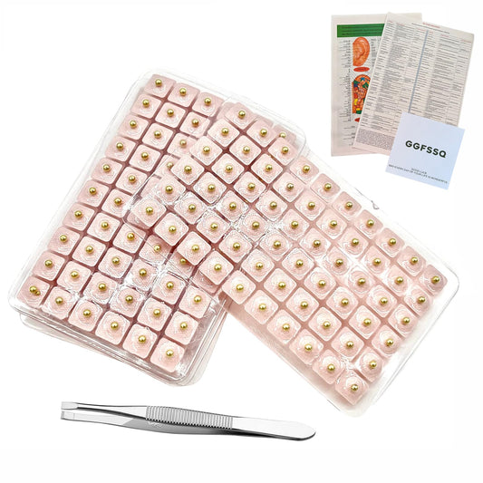 Ear Seeds Acupuncture Kit box with 300 seeds and tweezers