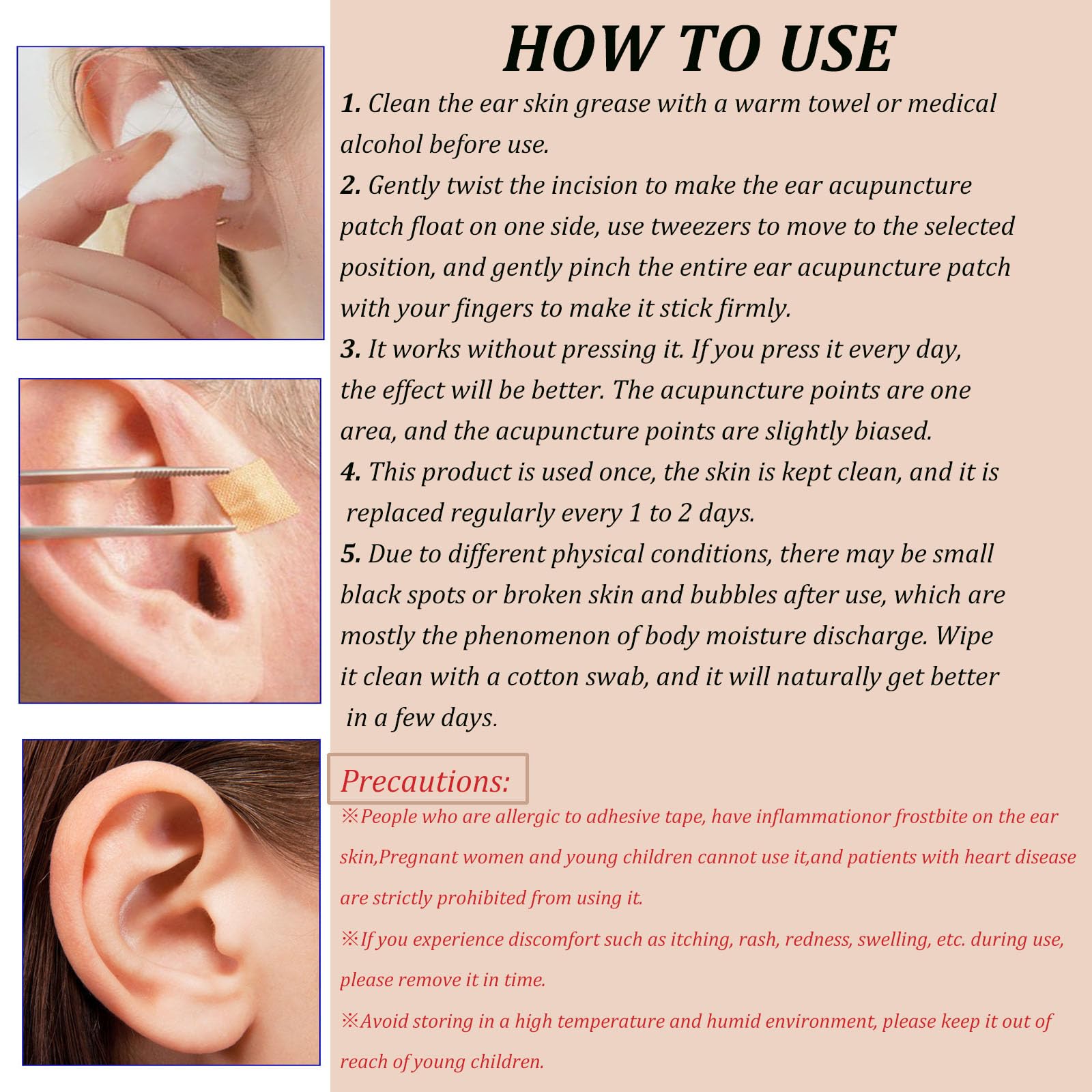 Step-by-step ear seed application guide