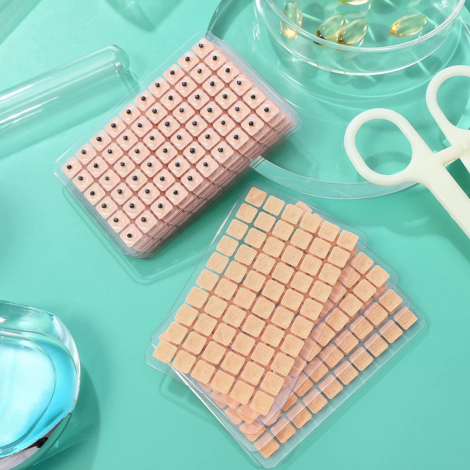 Ready-to-use ear seeds and sticker sheets