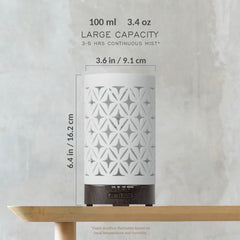Ceramic diffuser with 7-color night lights display