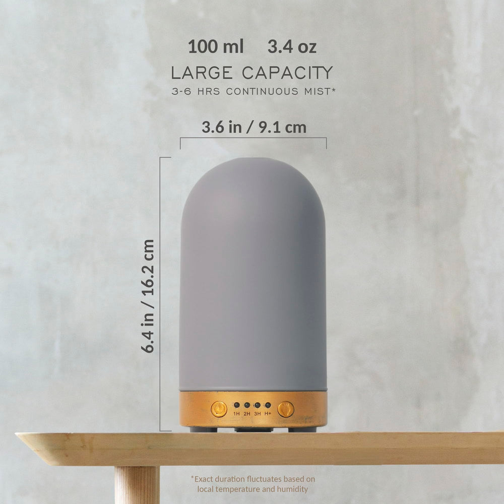Ultrasonic diffuser emitting cool mist with four timer settings