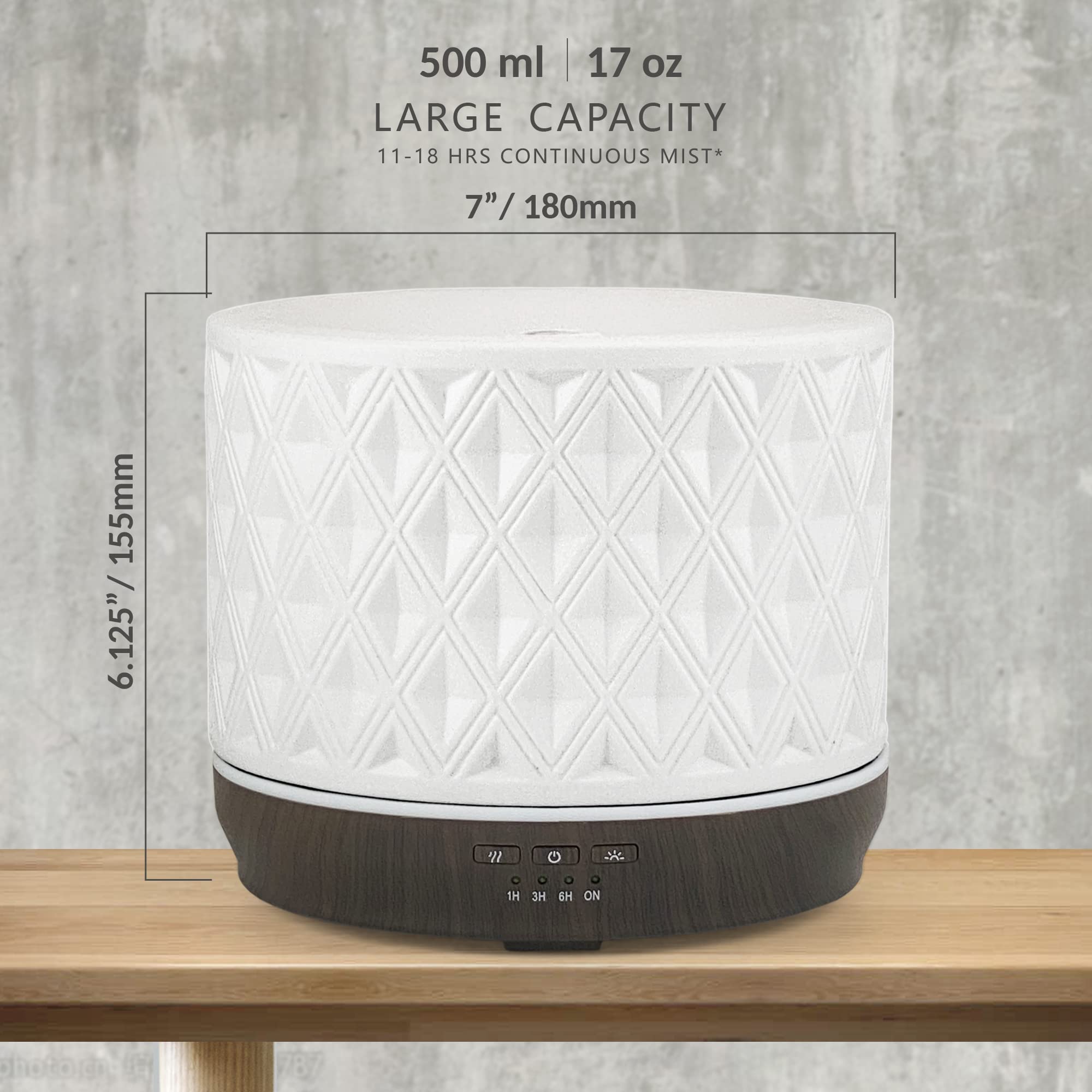 Diffuser with 4 timers and night light