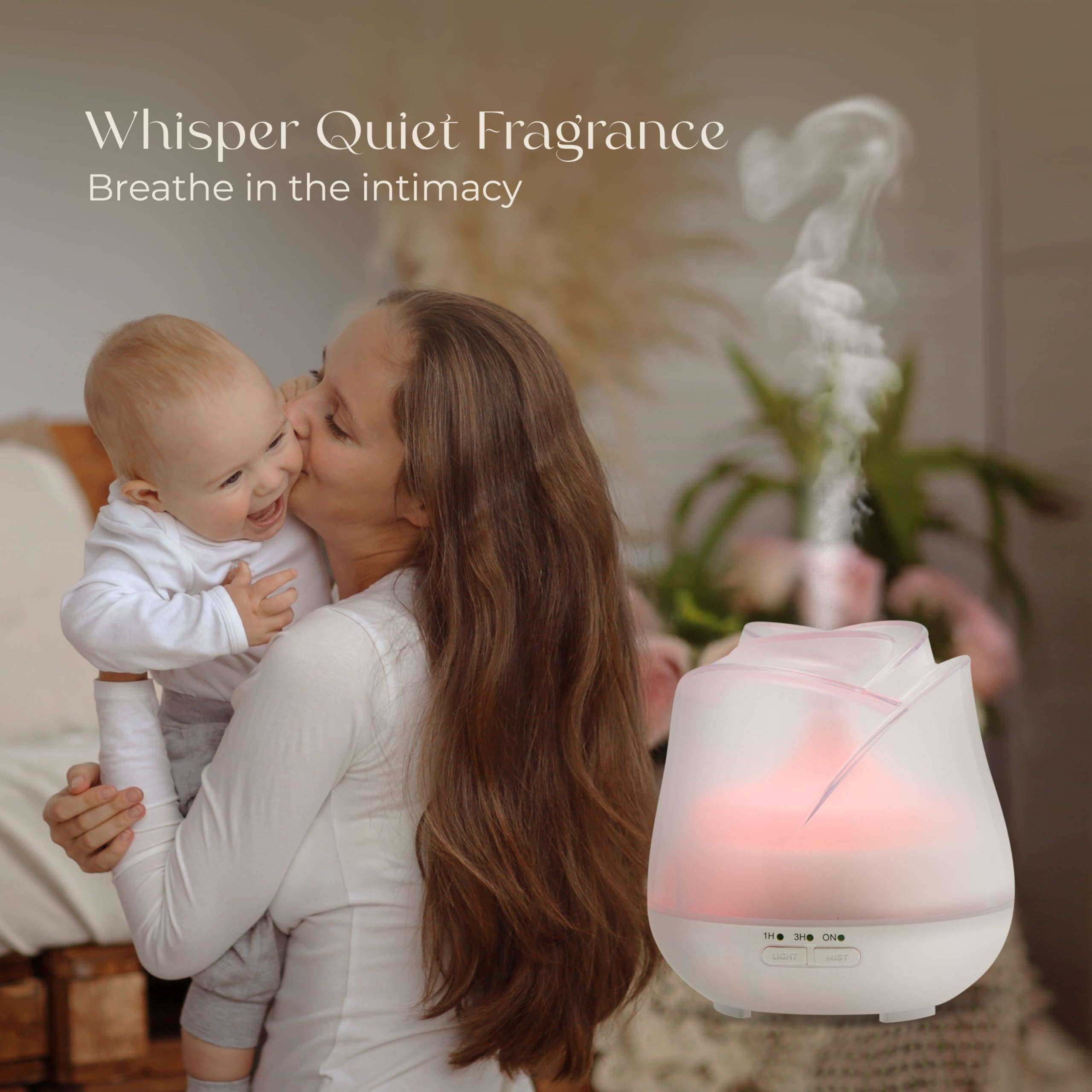 7-color night light illuminated on the diffuser