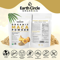 Two packs of Earth Circle Organics Yellow Maca Root Powder