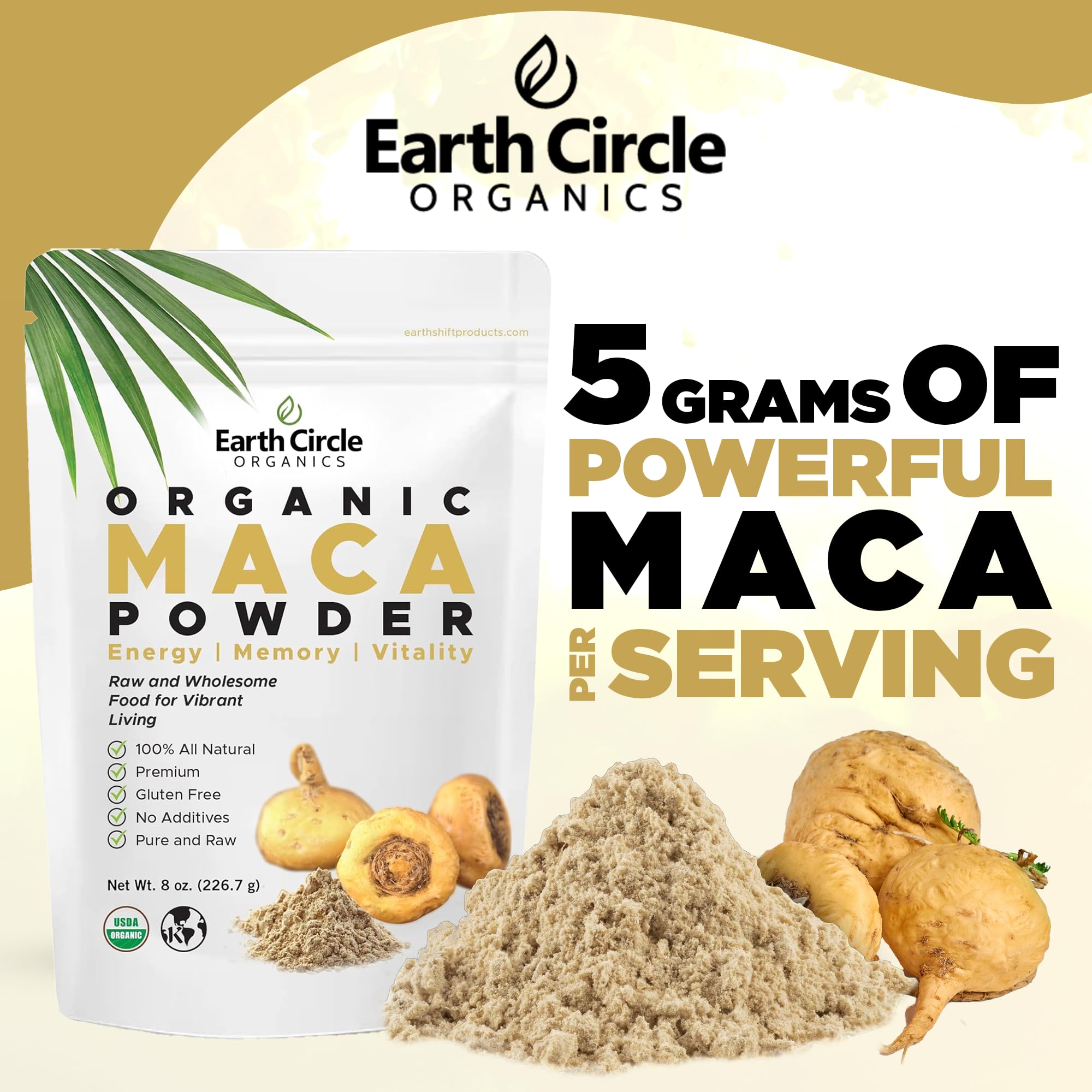 Latte with maca powder sprinkled
