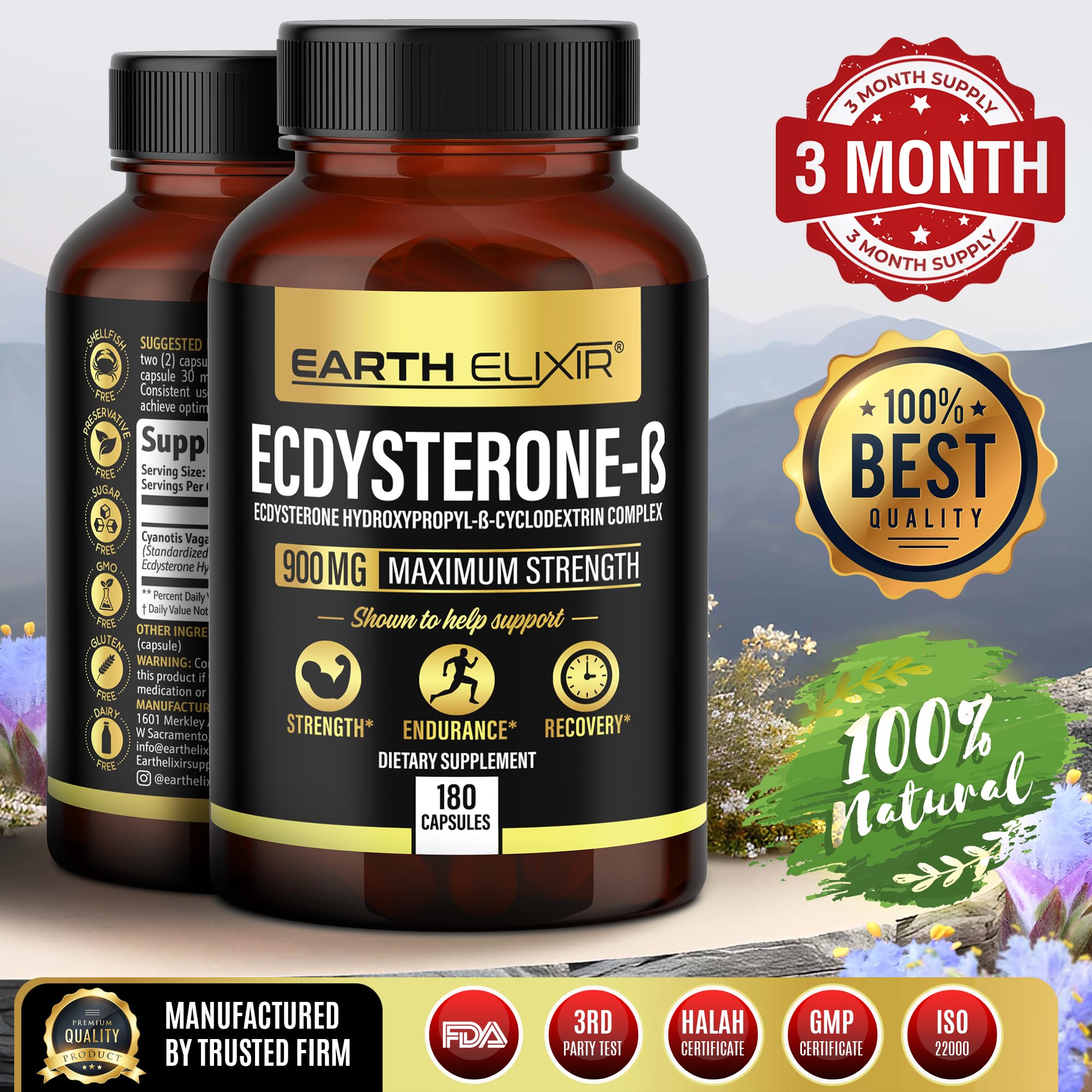 Graphic illustrating 95% Beta Ecdysterone potency