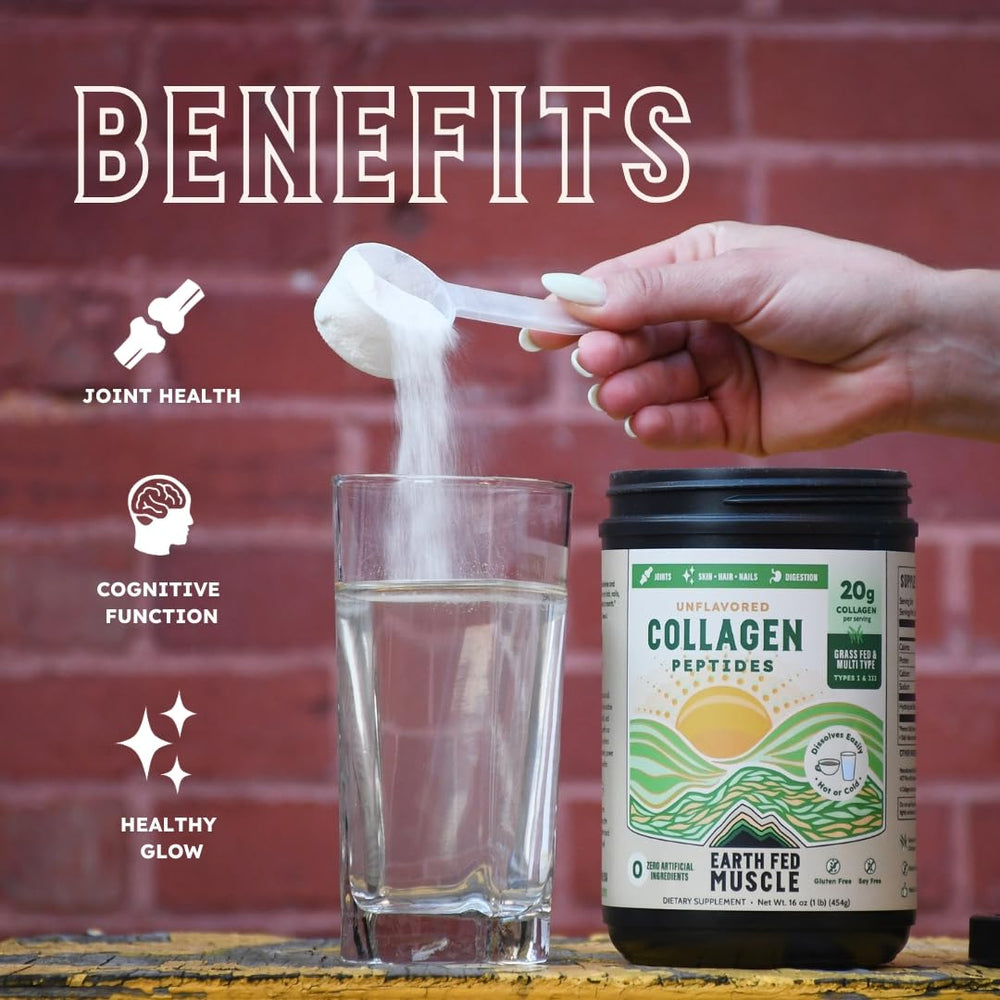 Earth Fed Muscle collagen in smoothie bowl, blends without clumps.