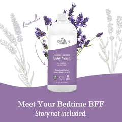 Lavender imagery and Earth Mama branding on label