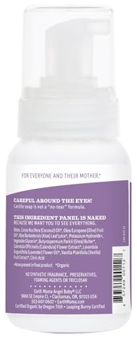 Eco-friendly packaging of Earth Mama Calming Lavender Baby Wash