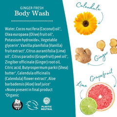 Close-up of the body wash pump