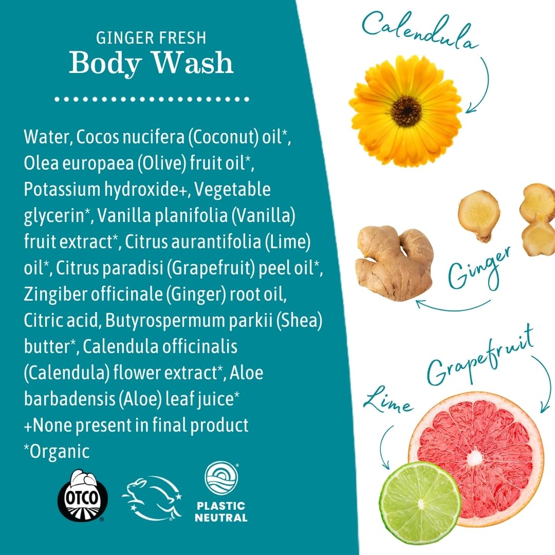 Ginger Fresh soap’s moisturizing lather on a hand
