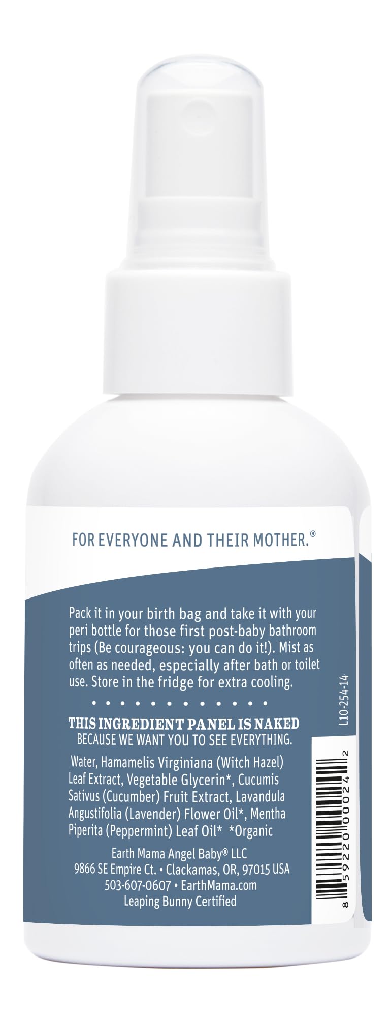 Earth Mama Herbal Perineal Spray eases post-bath and toilet-time comfort with a light mist.