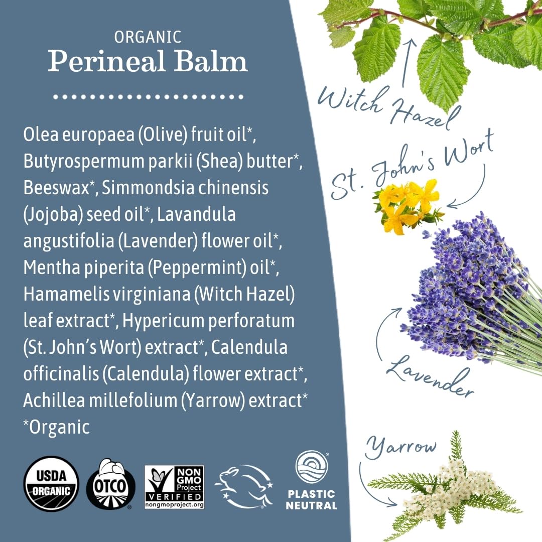Earth Mama Perineal Balm cooling effect suggests temporary relief.