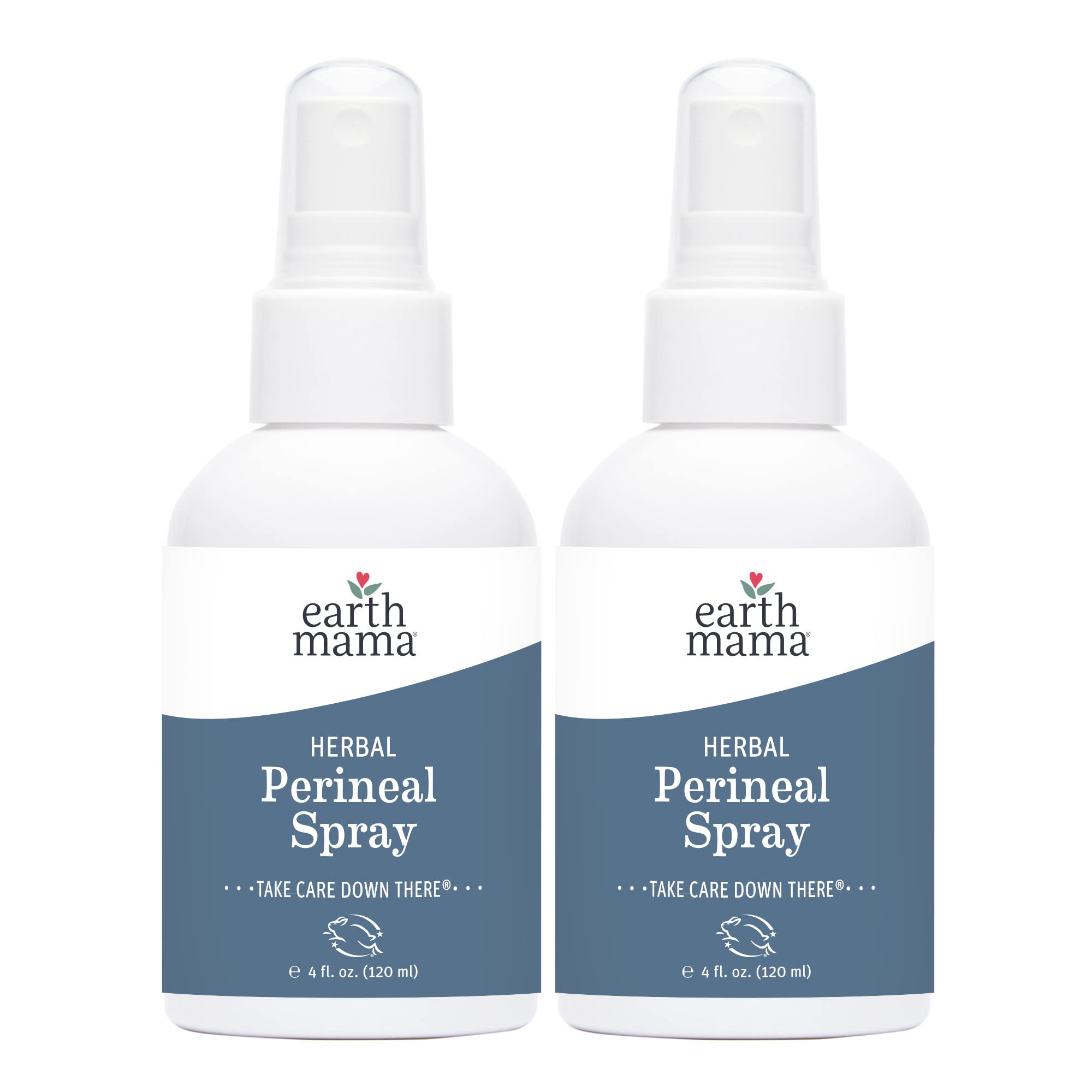 Earth Mama Herbal Perineal Spray bottle front view for soothing postpartum comfort.